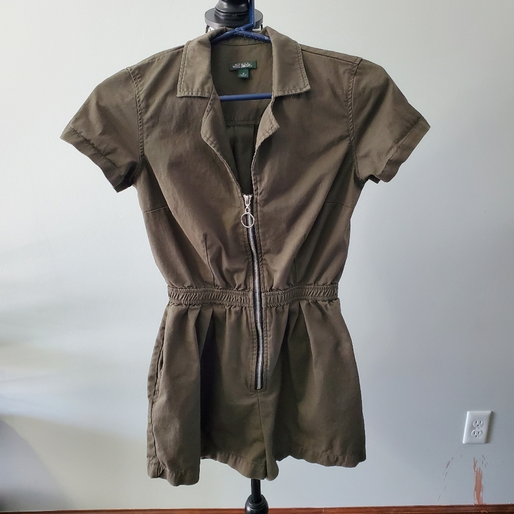 Olive green shorts jumper